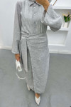 Luxury Shirt Skirt Suit Gray