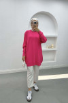 Mercerized Corduroy Tunic Fuchsia