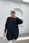 Mercerized Corduroy Tunic Black