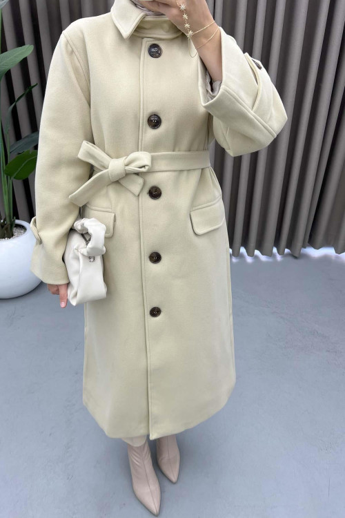 Equivalent Cashmere Coat Beige