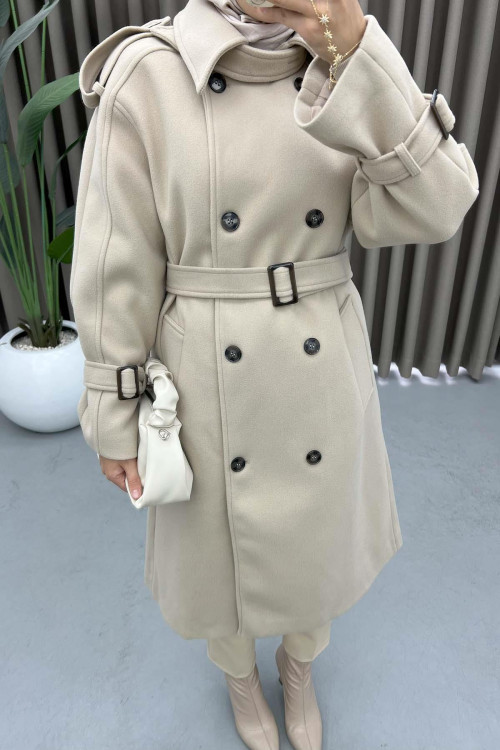 Equivalent Cashmere Coat Beige