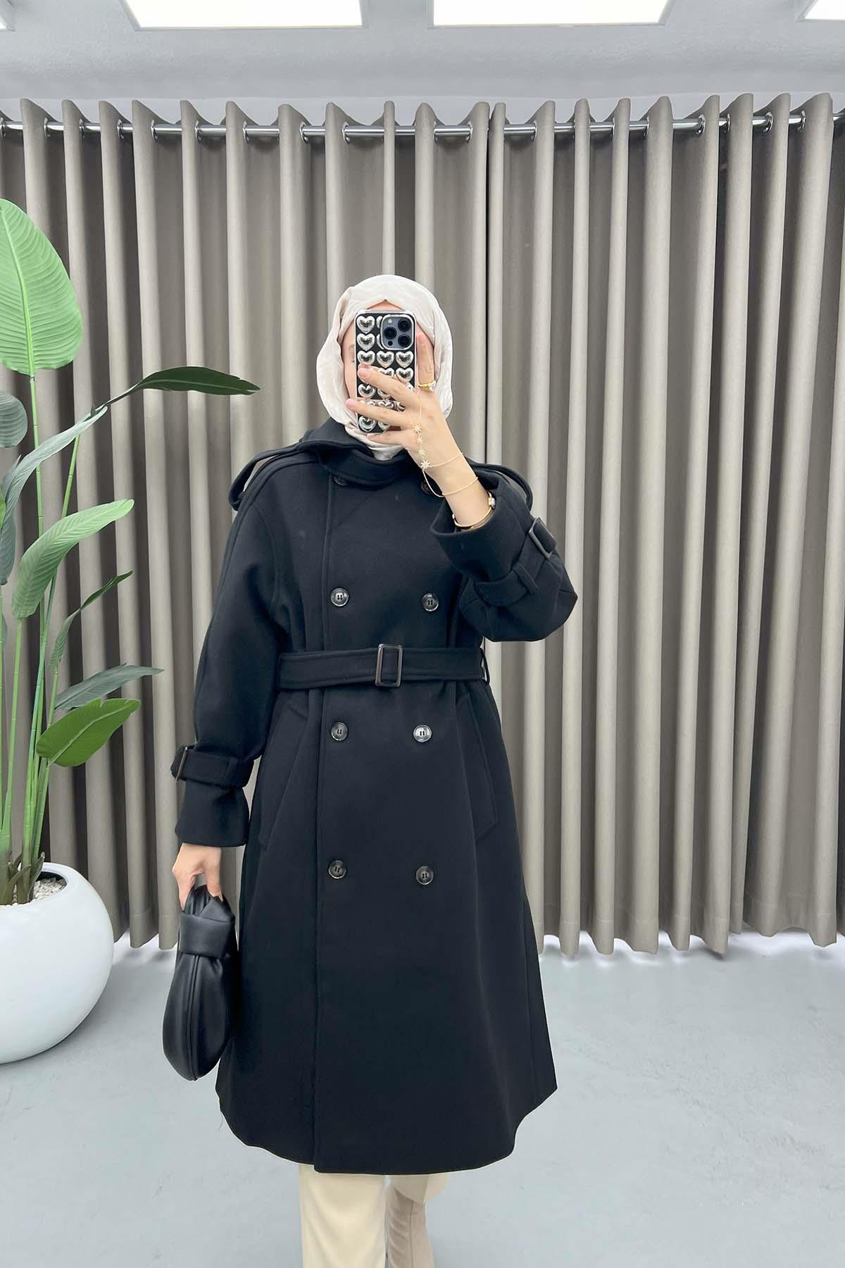 Equivalent Cashmere Coat Black