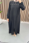 Embroidered Detailed Abaya Black