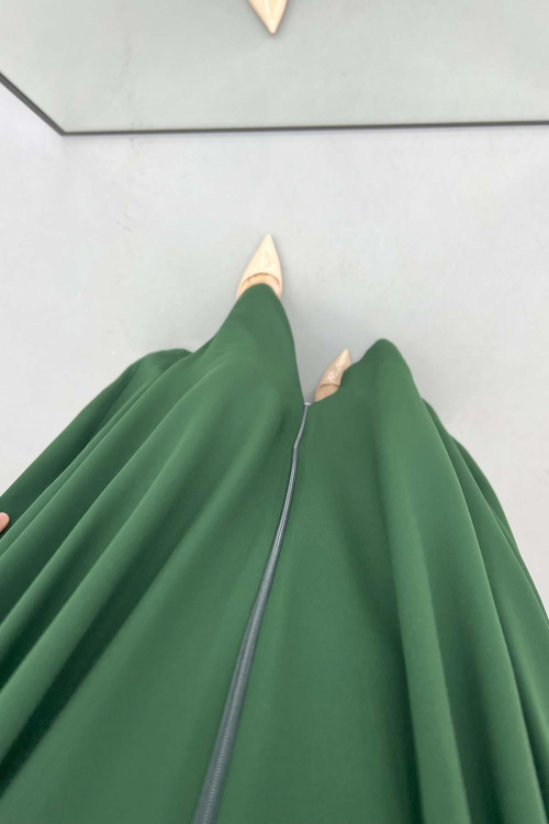 Embroidered Detailed Abaya Emerald Green