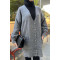 Knitted Detailed Knitwear Cardigan Gray