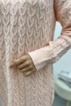 Knitted Detailed Knitwear Sweater Powder