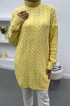 Knitted Detailed Knitwear Sweater Yellow