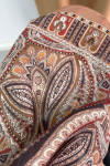 Authentic Patterned Shawl Brown