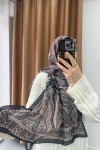 Authentic Patterned Shawl Black