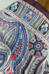 Authentic Patterned Shawl Black-Blue