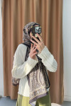 Authentic Patterned Shawl Black-Yellow