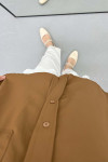 Oversize Pocket Shirt Brown