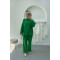 Oversize Pocket Linen Suit Benetton Green