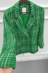 Oversize Plaid Jacket Green