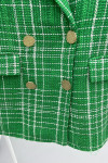 Oversize Plaid Jacket Green