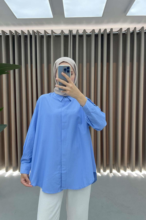 Oversize Shirt Blue