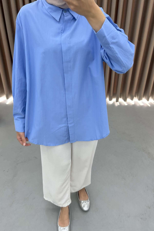 Oversize Shirt Blue