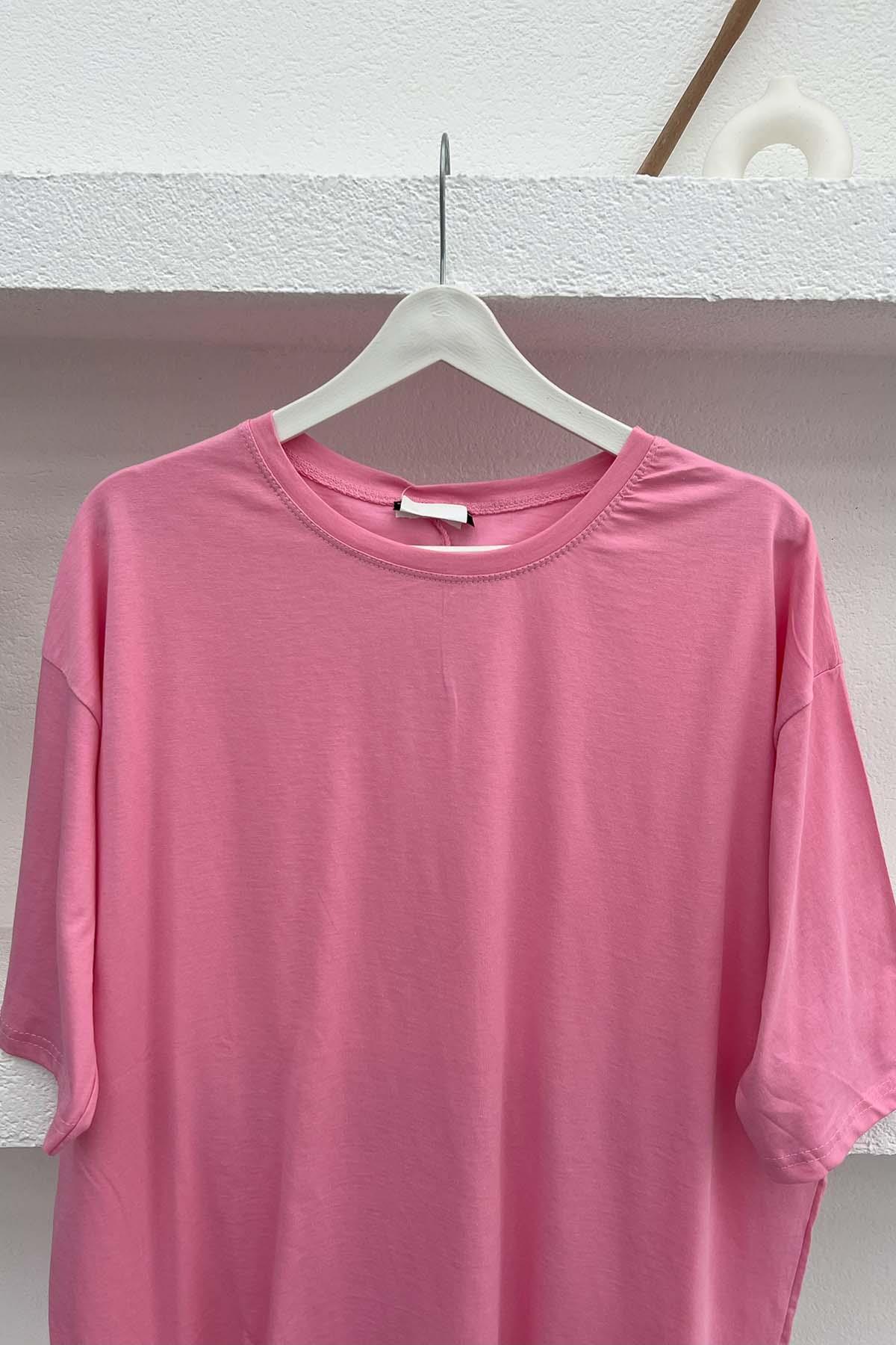 Oversize T-Shirt Pembe