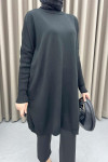 Oversize Knit Tunic Black