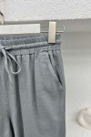 Leg Detailed Trousers Gray