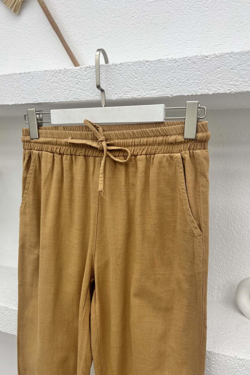 Trousers with Leg Detail Brown