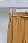 Trousers with Leg Detail Brown