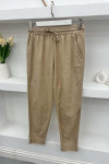 Trousers with Leg Detail Milky Coffee