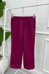 Folded Leg Trousers Claret Red