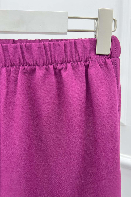 Folded Leg Trousers Plum