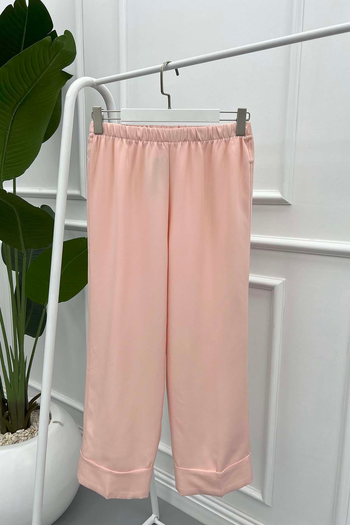 Folded Leg Trousers Pink