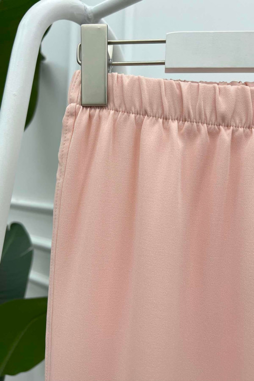 Folded Leg Trousers Pink