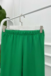 Folded Leg Trousers Green