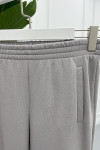 Elastic Leg Trousers Gray