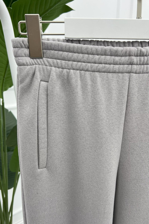 Elastic Leg Trousers Gray