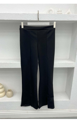 Oysho Trousers with Slit Legs Black