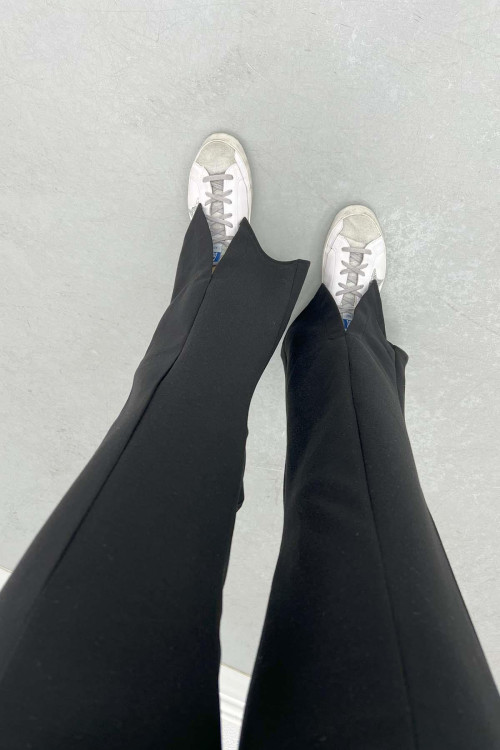 Oysho Trousers with Slit Legs Black