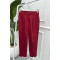 Slit Leg Trousers Claret Red