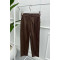 Slit Leg Trousers Brown