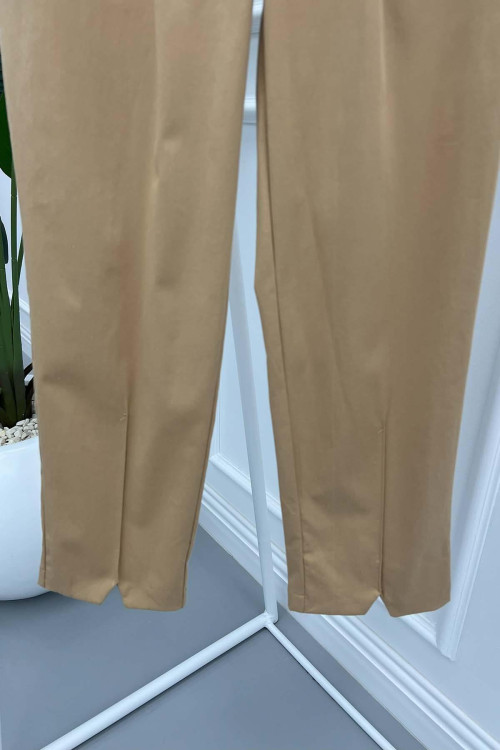 Slit Leg Trousers LATTE