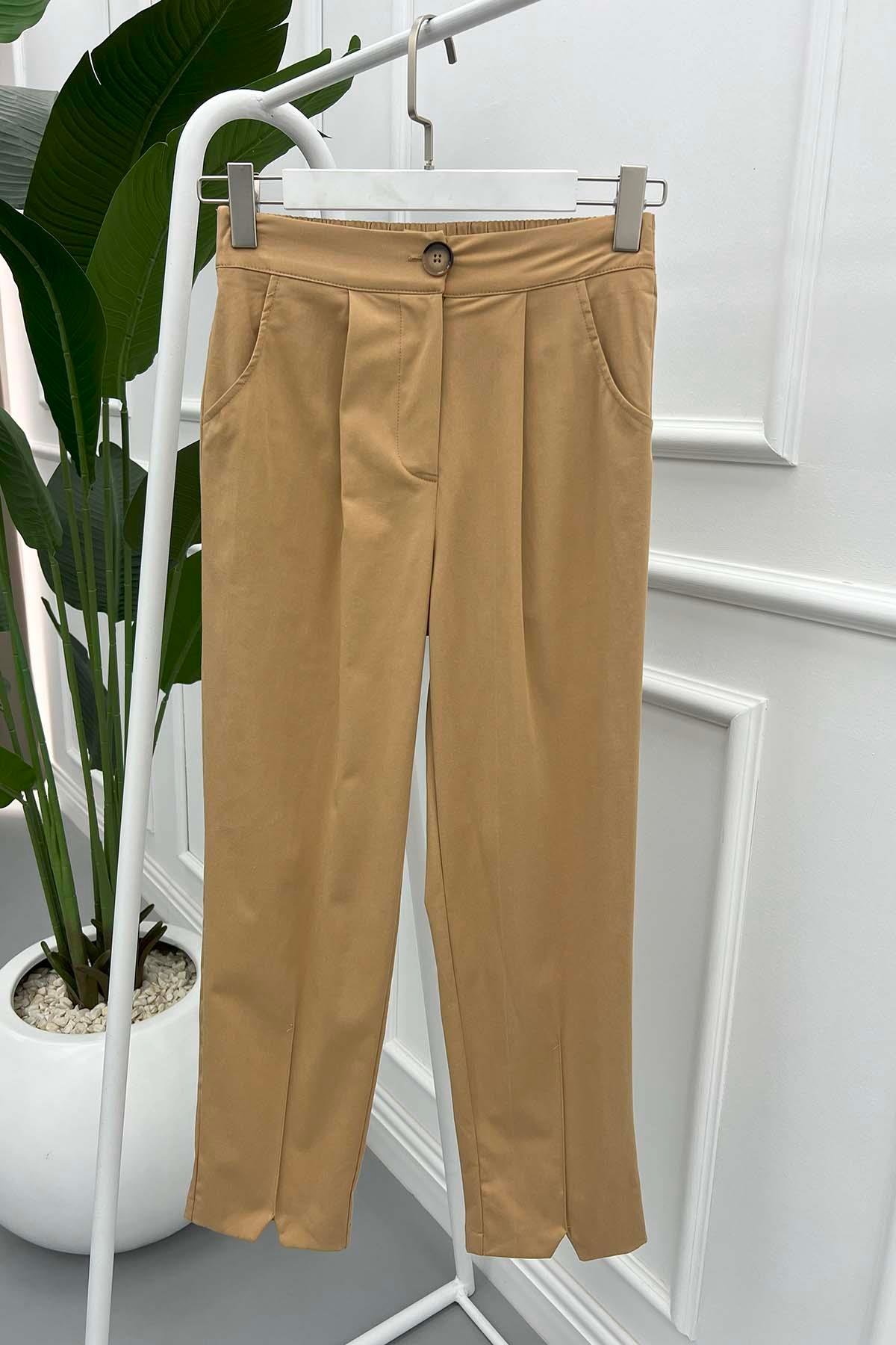 Slit Leg Trousers LATTE