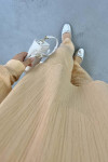 Beige Slit Leg Suit