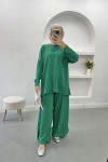 Benetton Green Slit Leg Suit