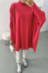 Poncho Sweater Fuchsia