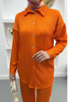 Shiny Shirt Set Orange