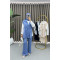 Shiny Fabric Three Piece Suit Blue