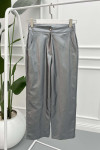 Shiny Plazzo Pants Silver