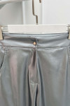 Shiny Plazzo Pants Silver