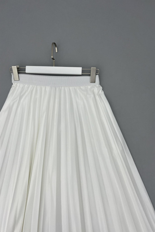 Pleated Skirt White