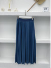 Pleated Skirt Petrol Blue