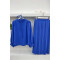 Pleated Skirt Set Blue